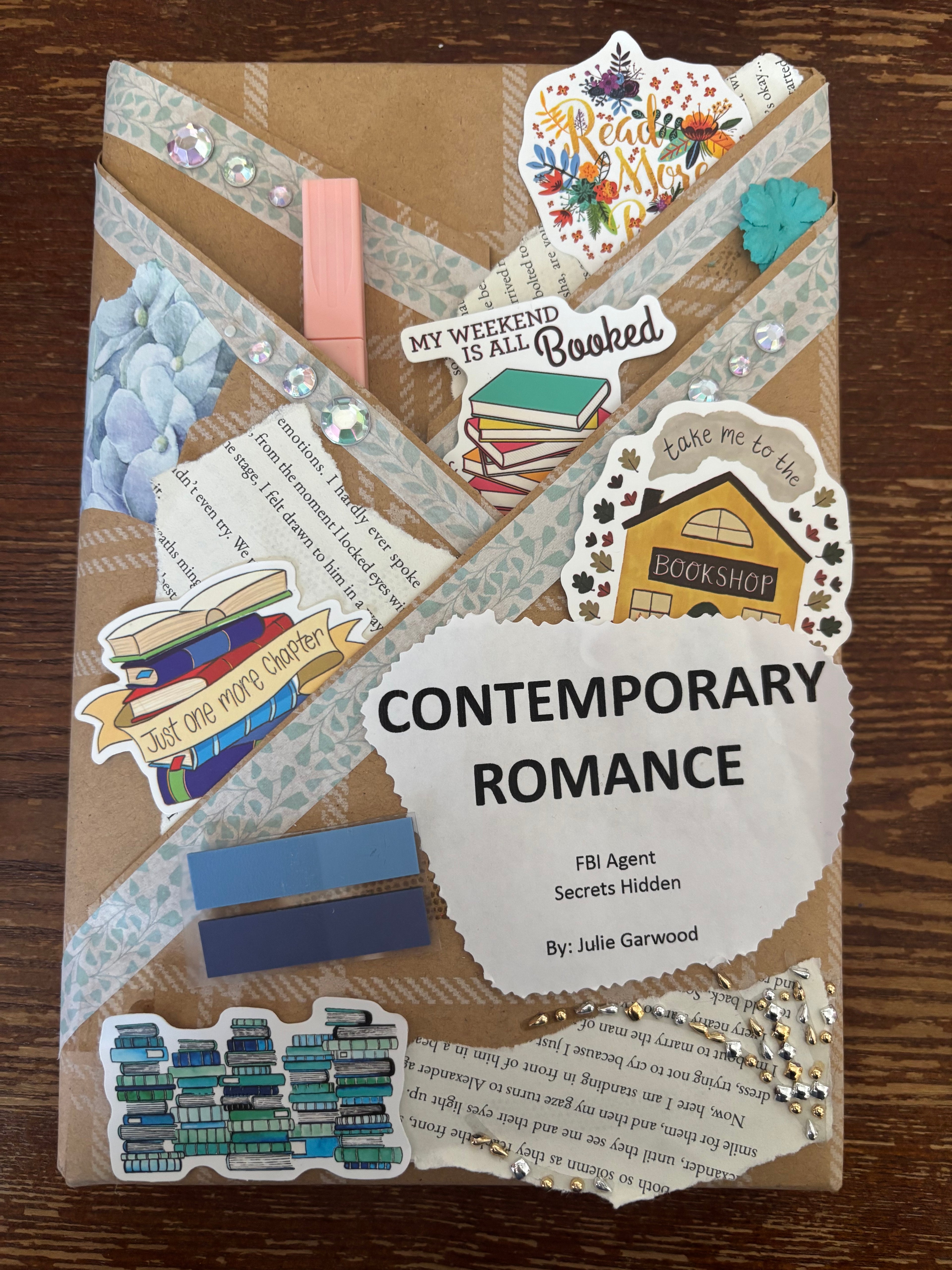 Blind Date with Julie Garwood and homemade bookmark