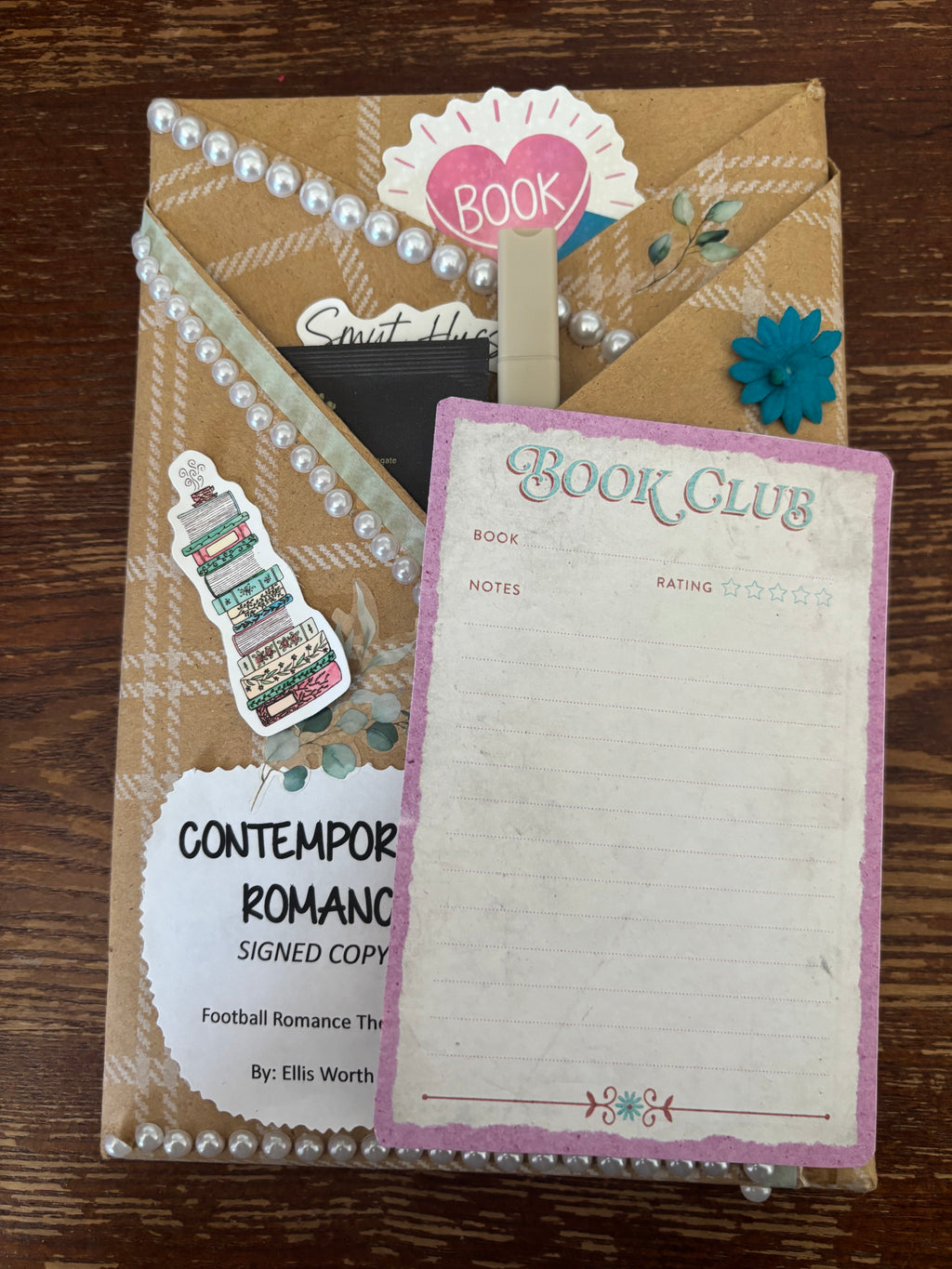 Blind Date with Ellis Worth and homemade bookmark