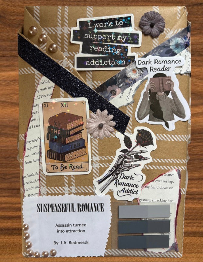 Blind date with J.A. Redmerski and custom bloody knife bookmark