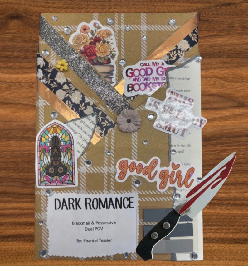 Blind date with Shantel Tessier and custom bloody knife bookmark