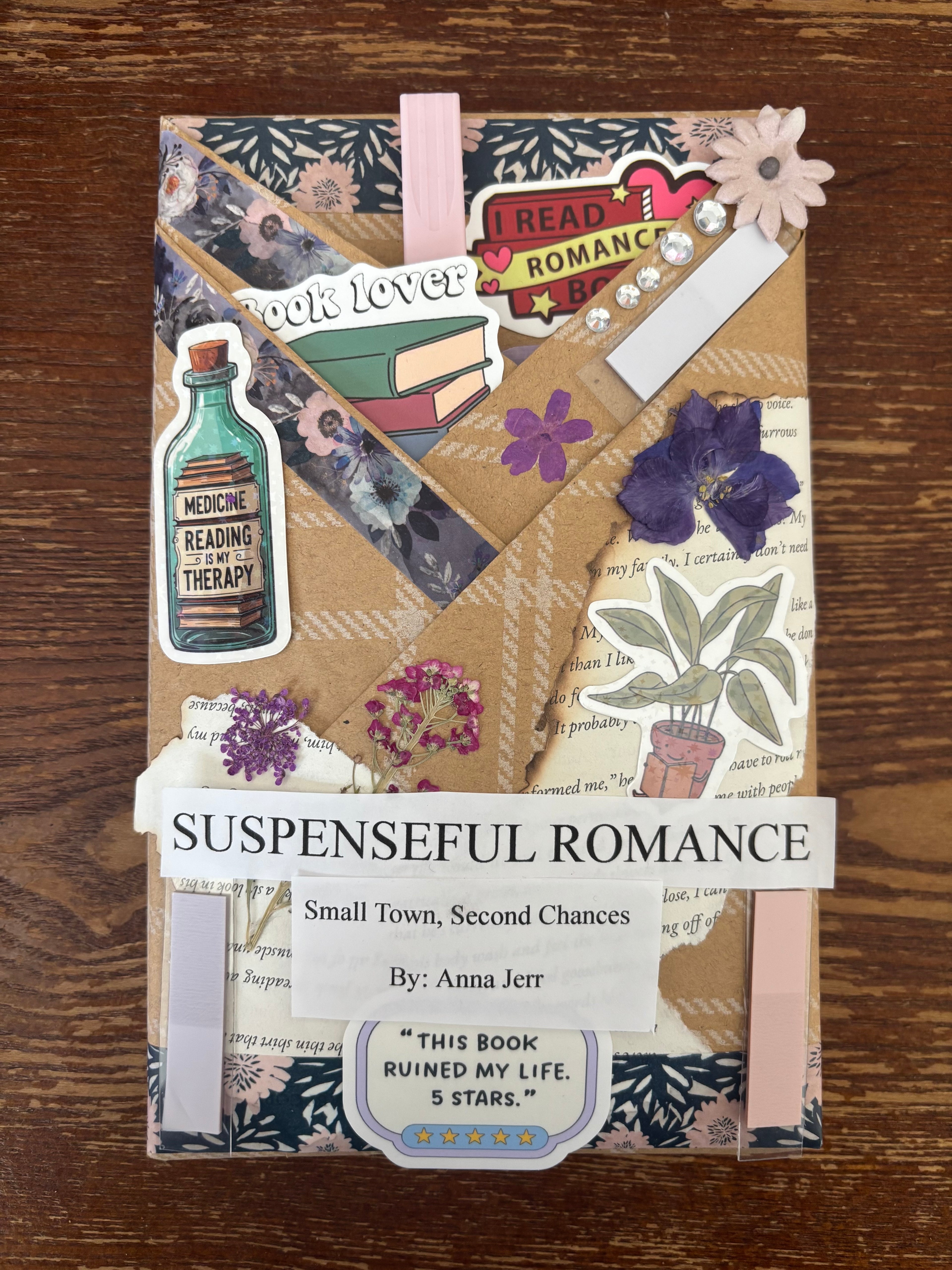 Blind Date with Anna Jerr and homemade bookmark