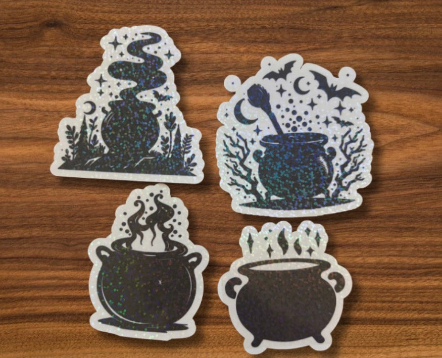 Holo/Glitter Halloween Stickers