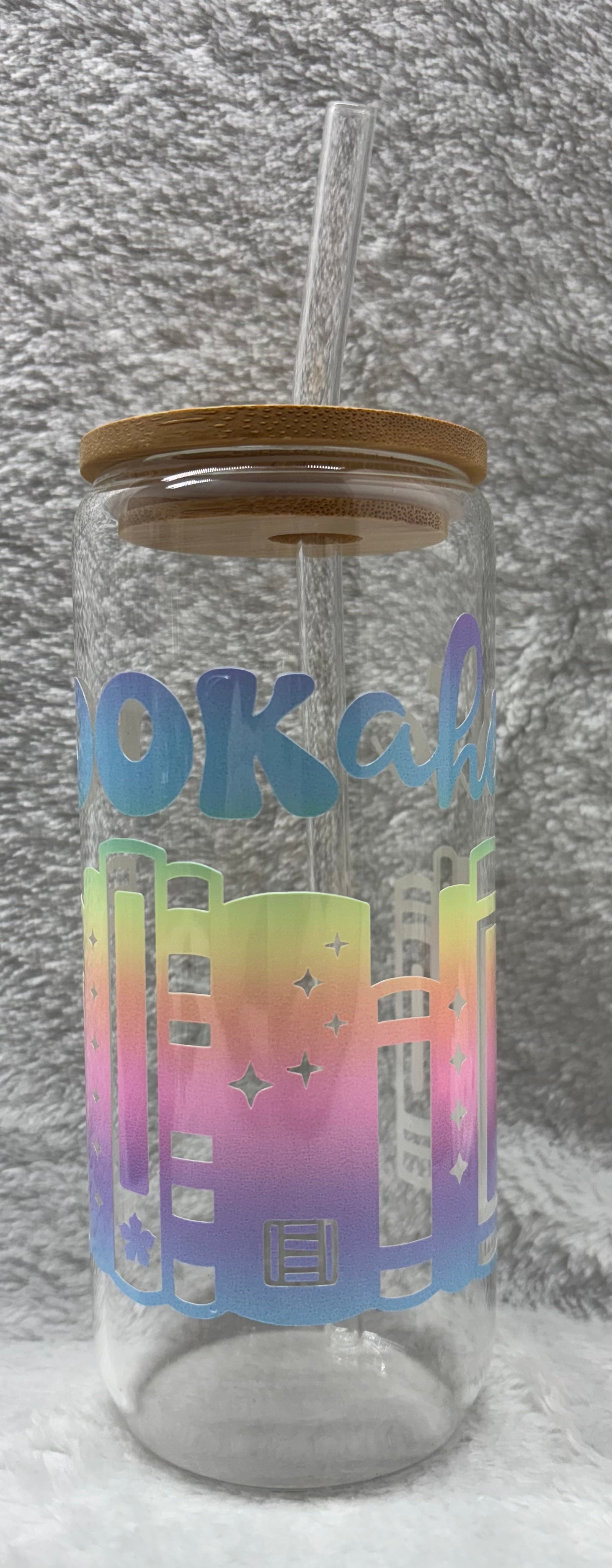 Books Themed Cup with Straw Drinkware