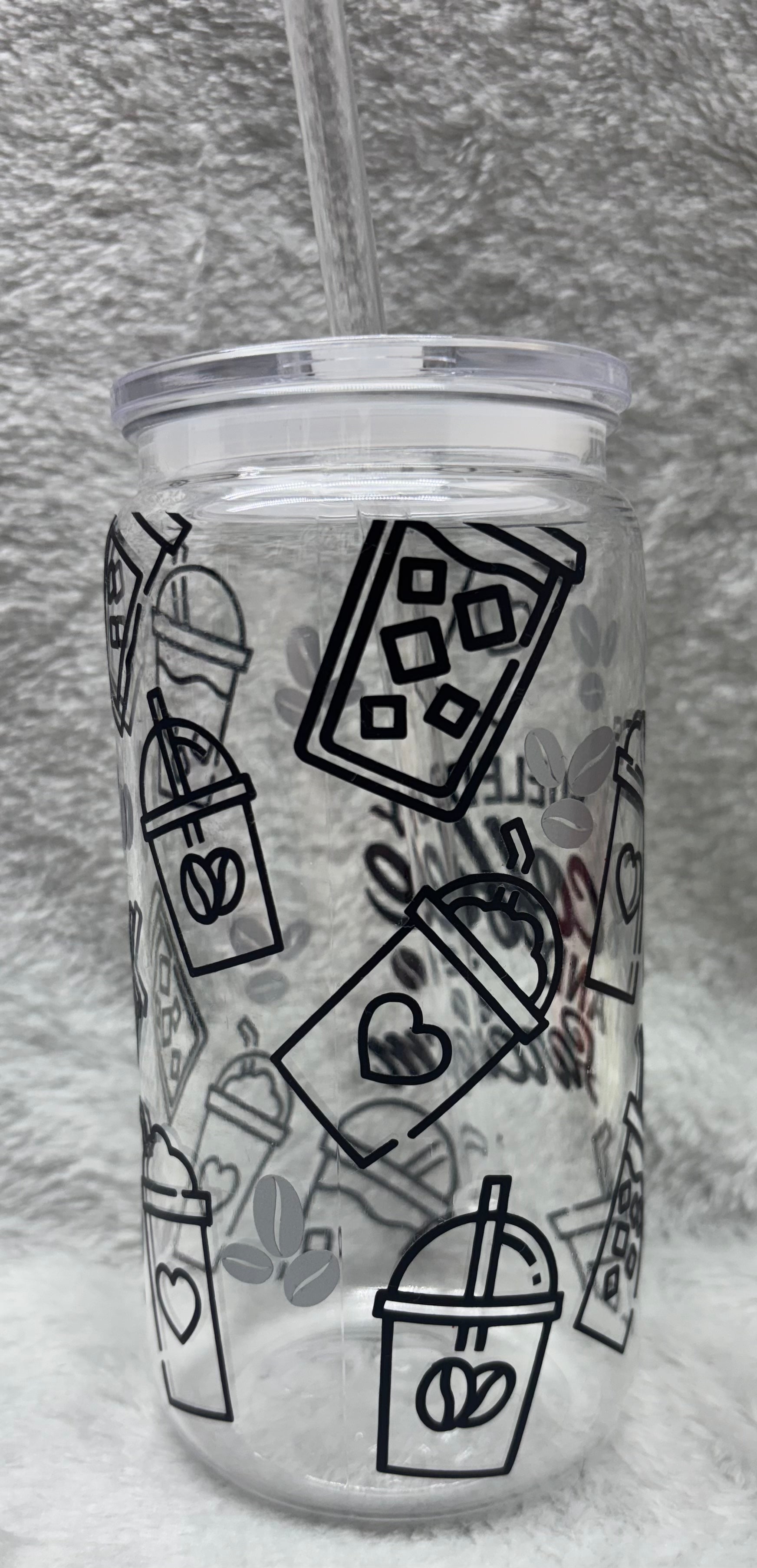 Coffee & Sarcasm Cup with Straw Drinkware