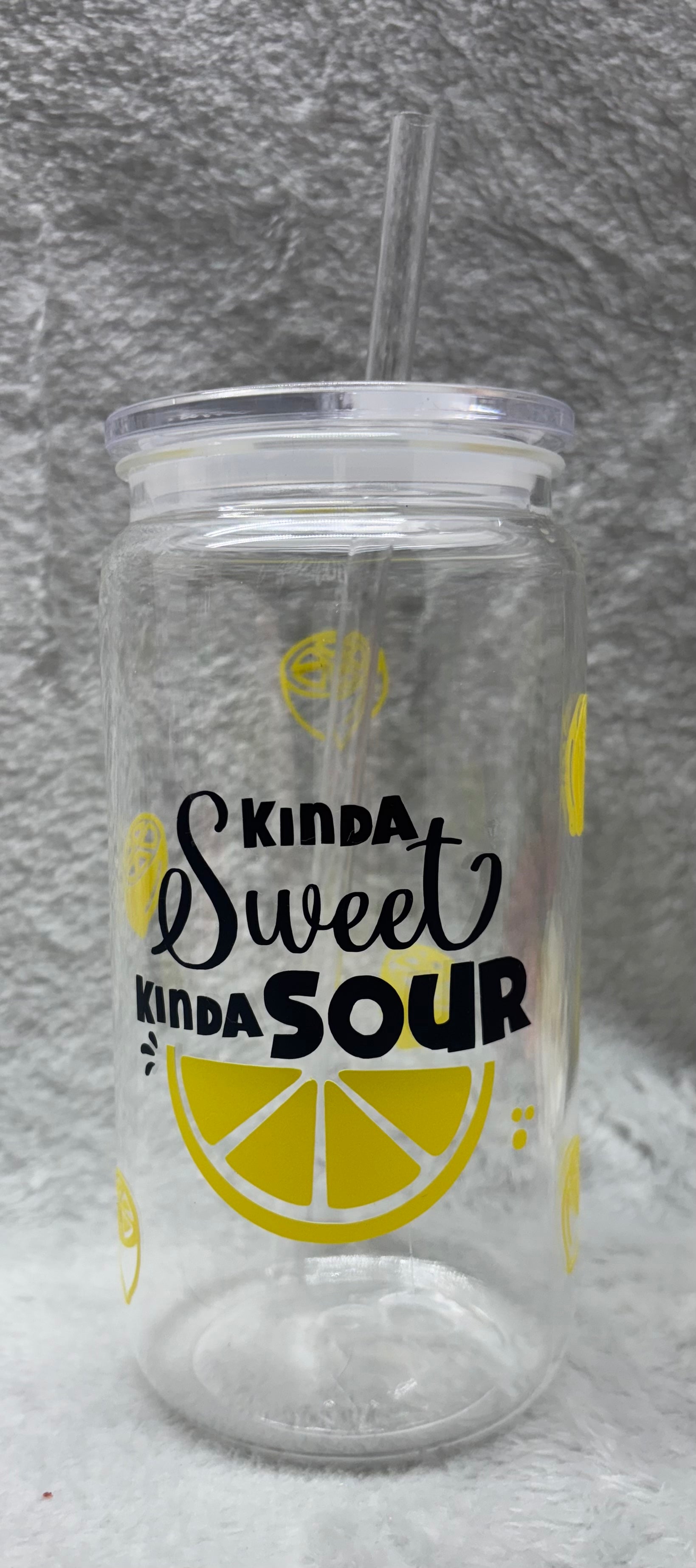 Kinda Sweet Kinda Sour Cup with Straw Drinkware